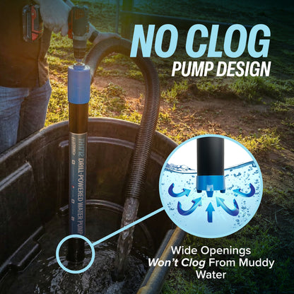 TEMCo Cordless Drill Powered Water Transfer Pump 9600 GPH